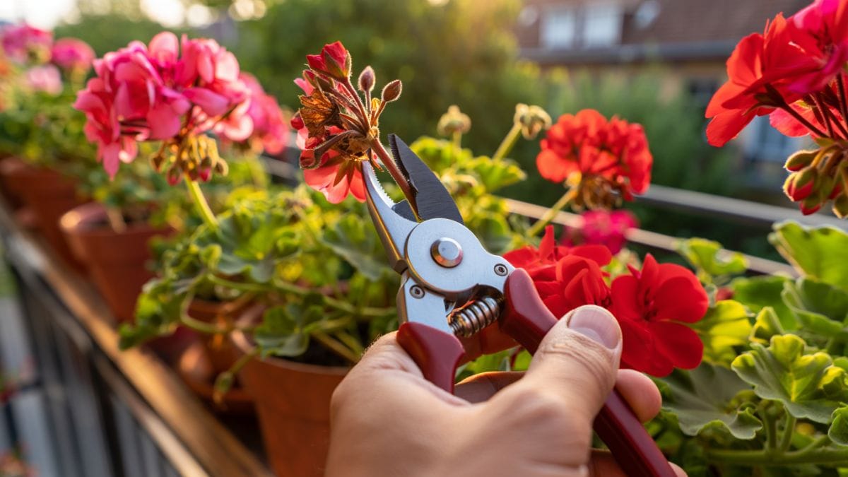Géraniums trop verts, sans fleurs ? Supprimez ça, et les boutons reviennent vite