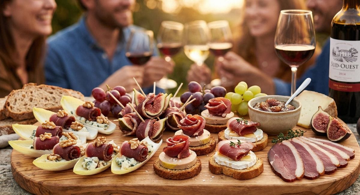Plateau d'amuses bouches magret de canard séché