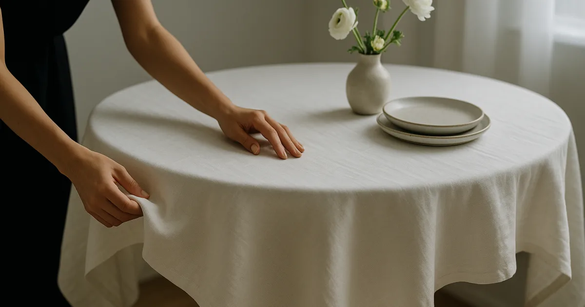 Nappe rectangulaire sur table ronde : tout ce qu'il faut savoir avant d'acheter